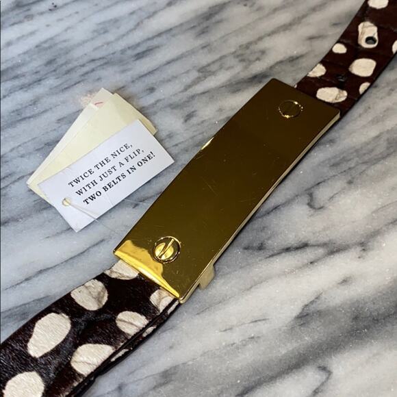 Women's Pink & Animal Pattern Talbots Reversible Belt - Picture 1 of 6